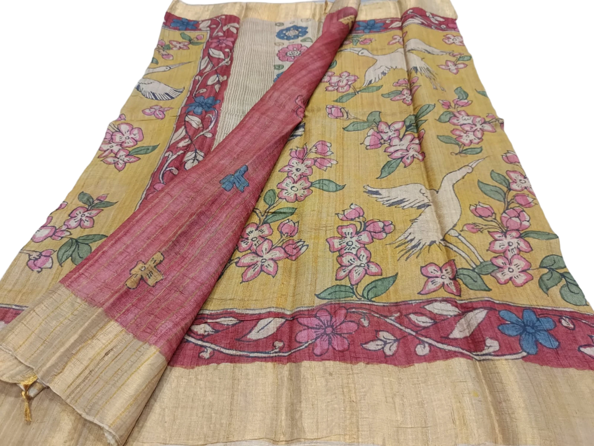 CHANDERI SILK KALAMKARI SAREE
