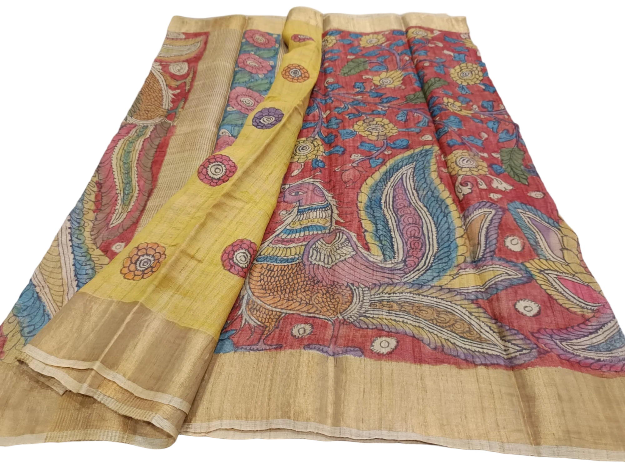 CHANDERI SILK KALAMKARI SAREE