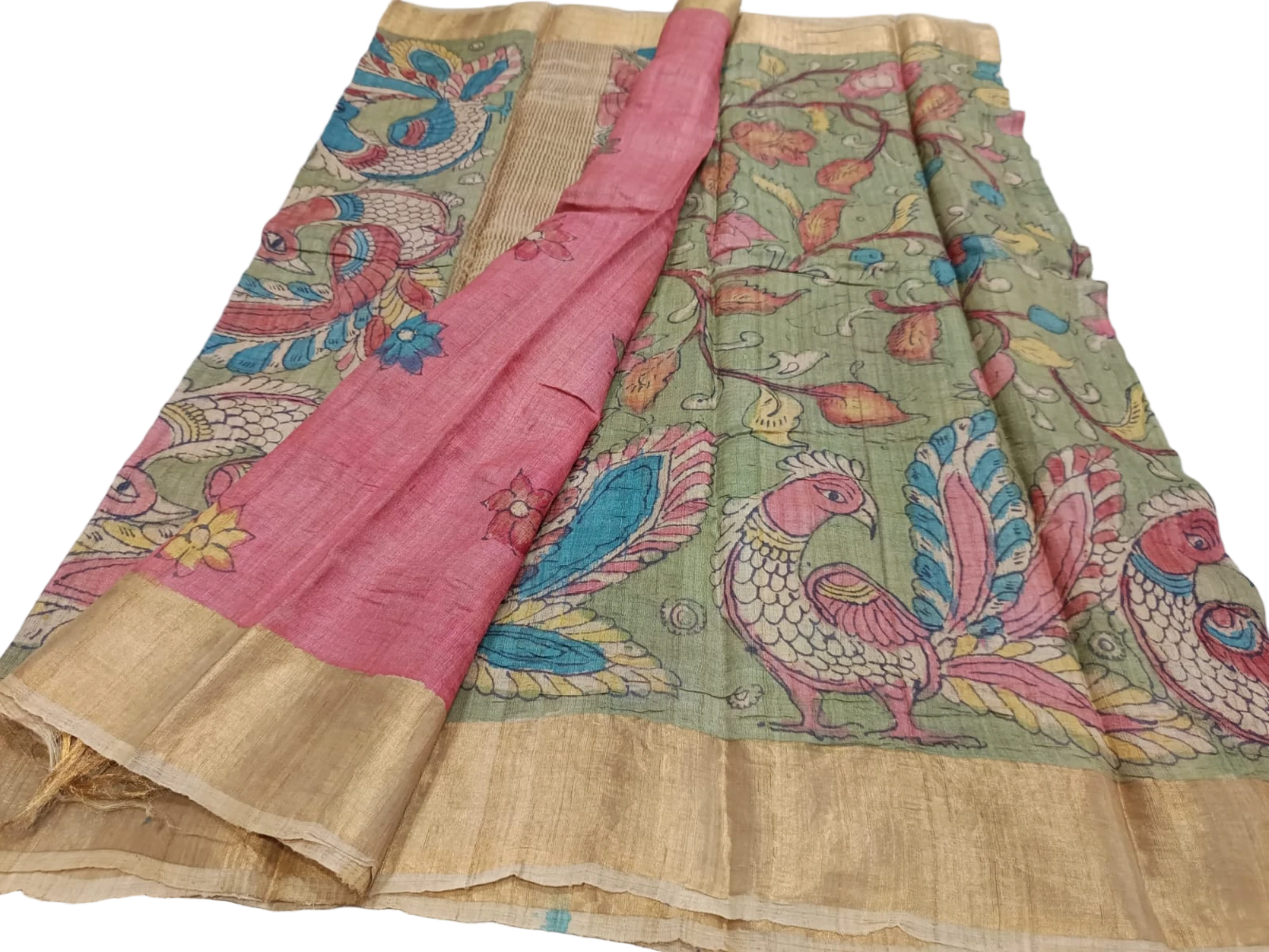 CHANDERI SILK KALAMKARI SAREE