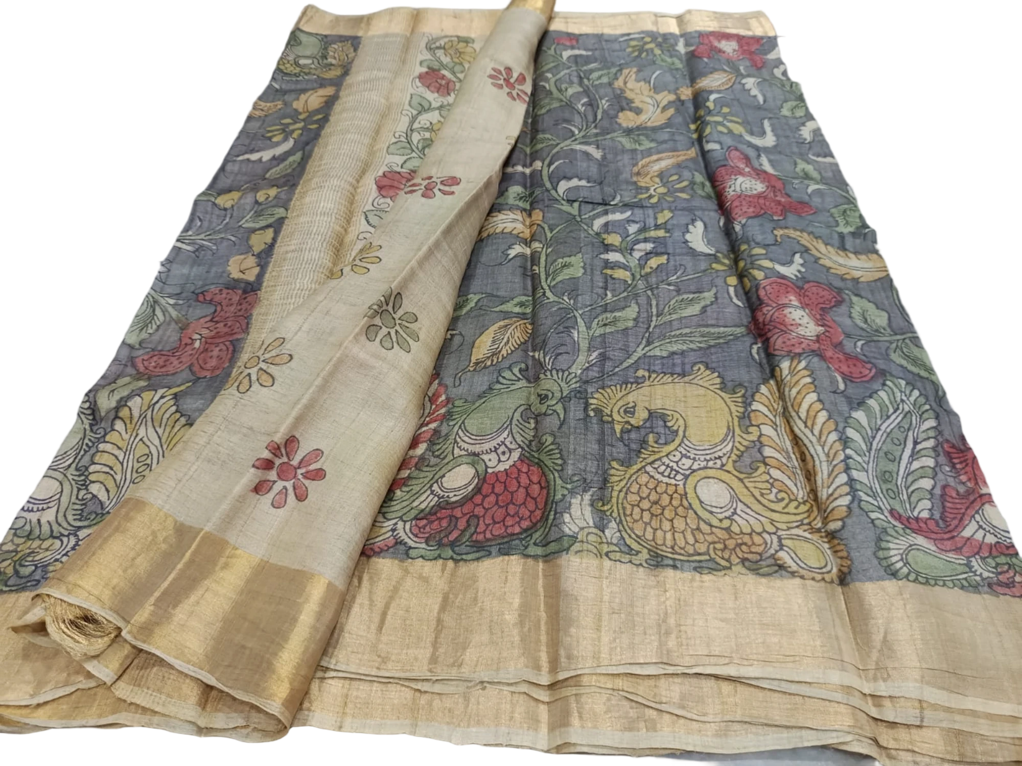 CHANDERI SILK KALAMKARI SAREE