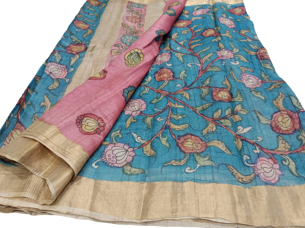 CHANDERI SILK KALAMKARI SAREE