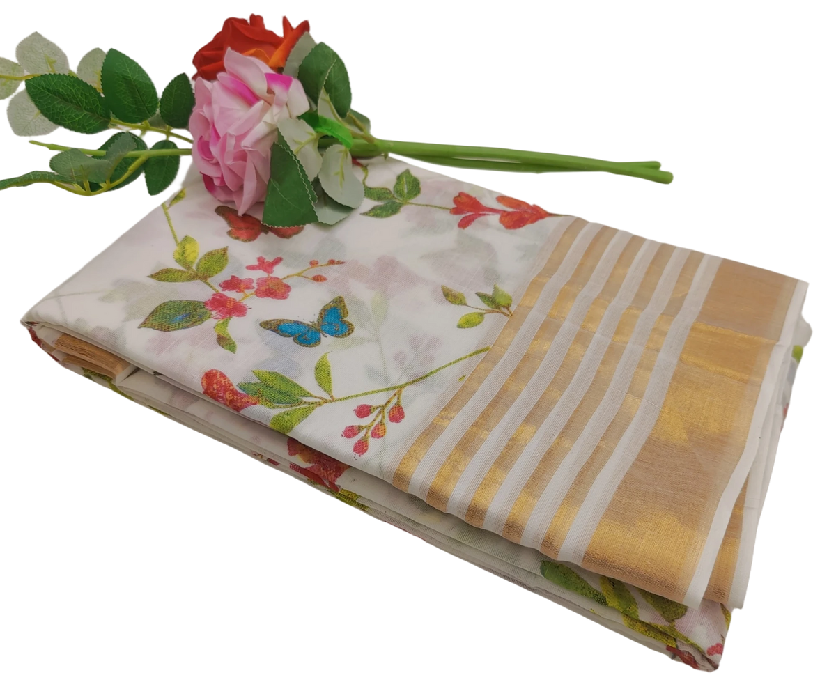 PURE KERELA COTTON SAREE