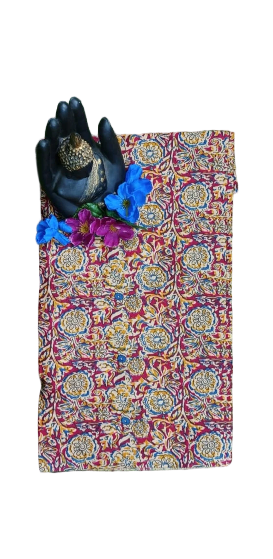 SICO COTTON BLOUSE PIECE WITH KALAMKARI PRINT