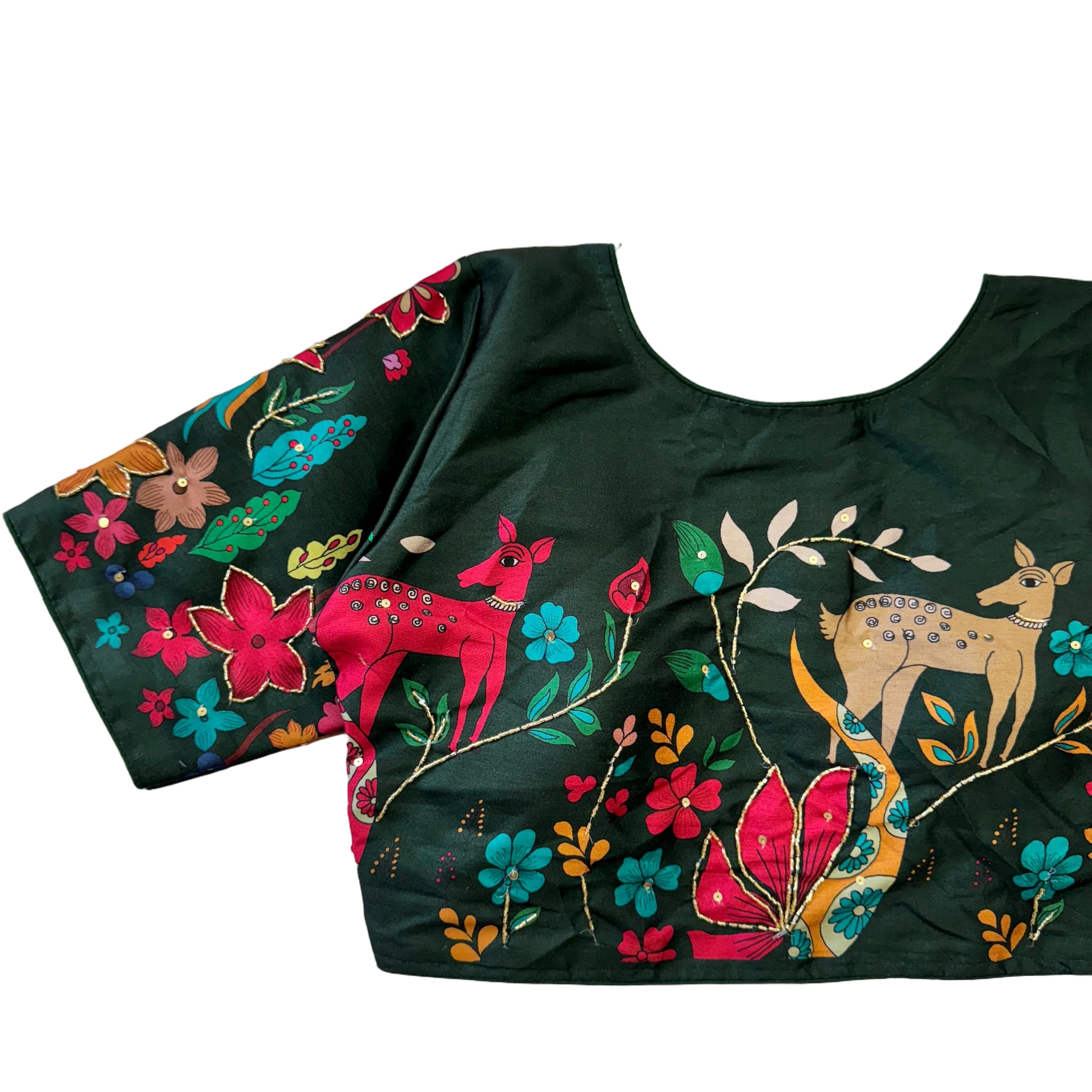 PURE SILK HANDPRINTED BLOUSE