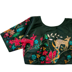 PURE SILK HANDPRINTED BLOUSE