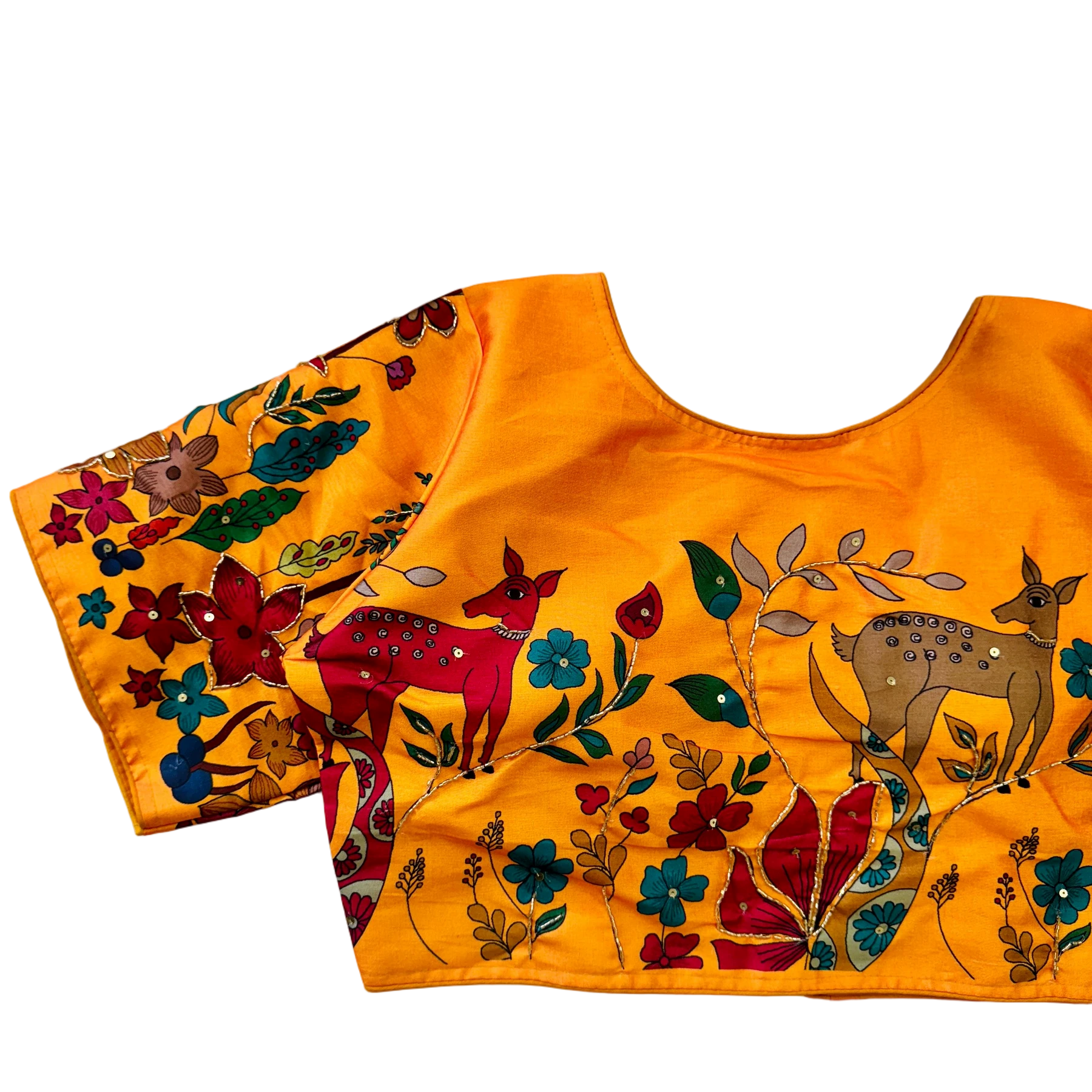 PURE SILK HANDPRINTED BLOUSE