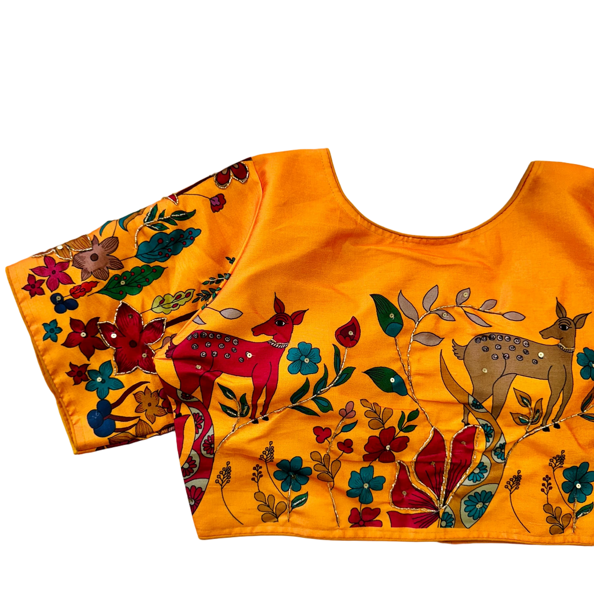PURE SILK HANDPRINTED BLOUSE