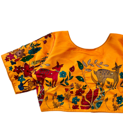 PURE SILK HANDPRINTED BLOUSE