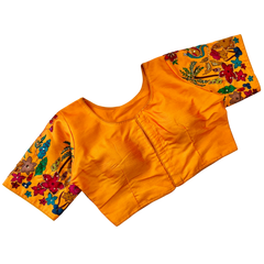 PURE SILK HANDPRINTED BLOUSE