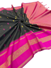 KALYANI COTTON  WITH  GOLD ZARI SILK SAREE