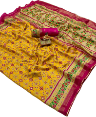 SOFT PASHMINA SILK PRINTED SAREE