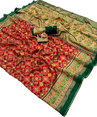 SOFT PASHMINA SILK PRINTED SAREE