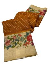 LINEN DIGITAL PRINT SAREE