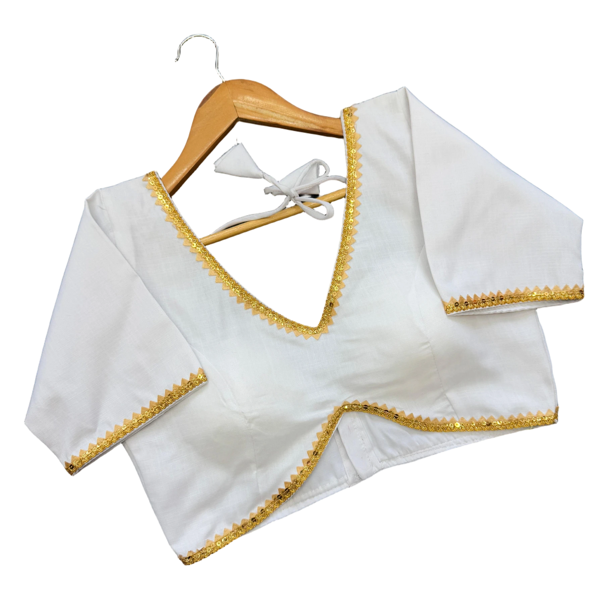 TRENDY PLAIN COTTON BLOUSE