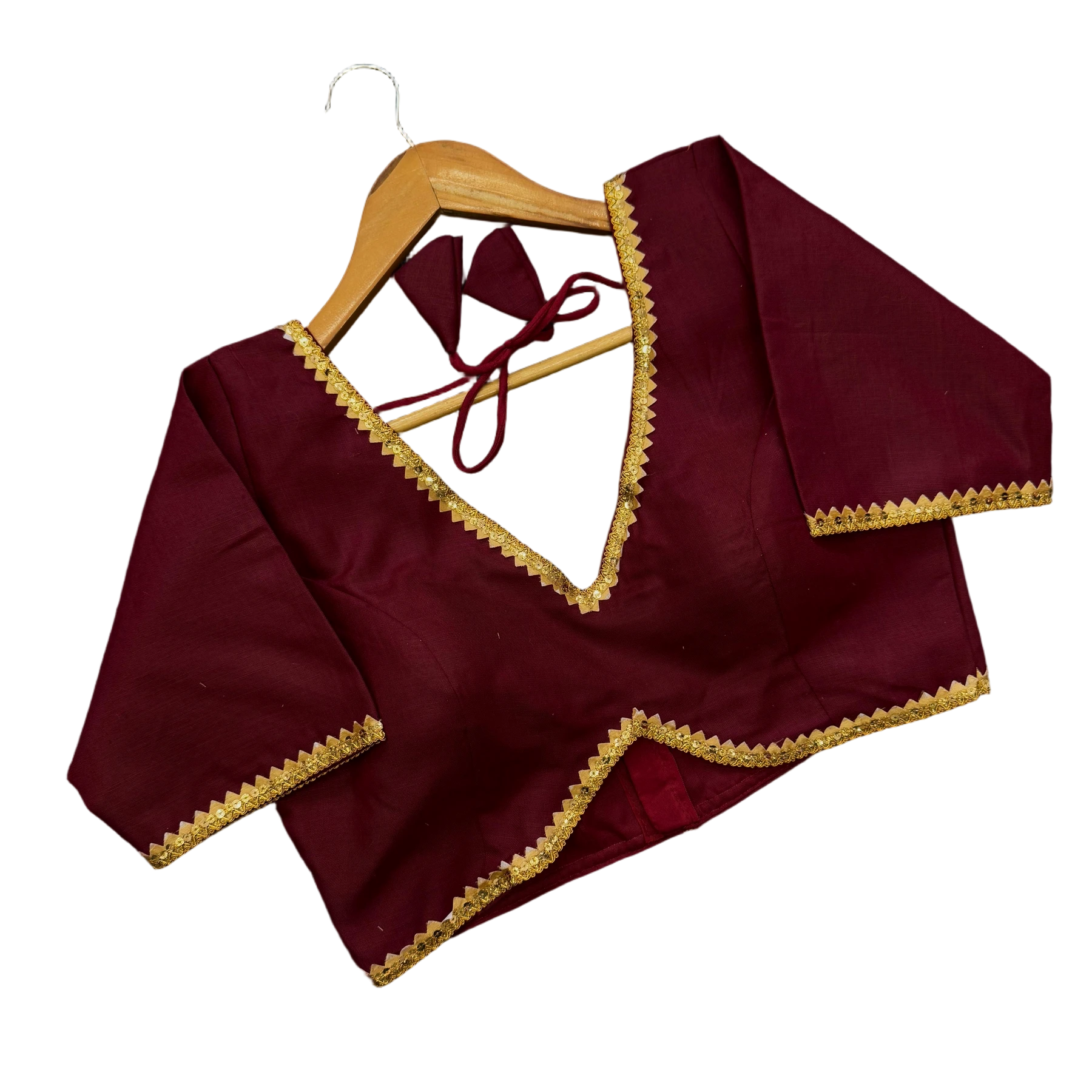 TRENDY PLAIN COTTON BLOUSE