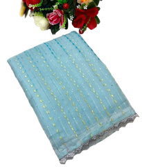 JUTE ORGANZA WITH SEQUENCE WORK SAREE