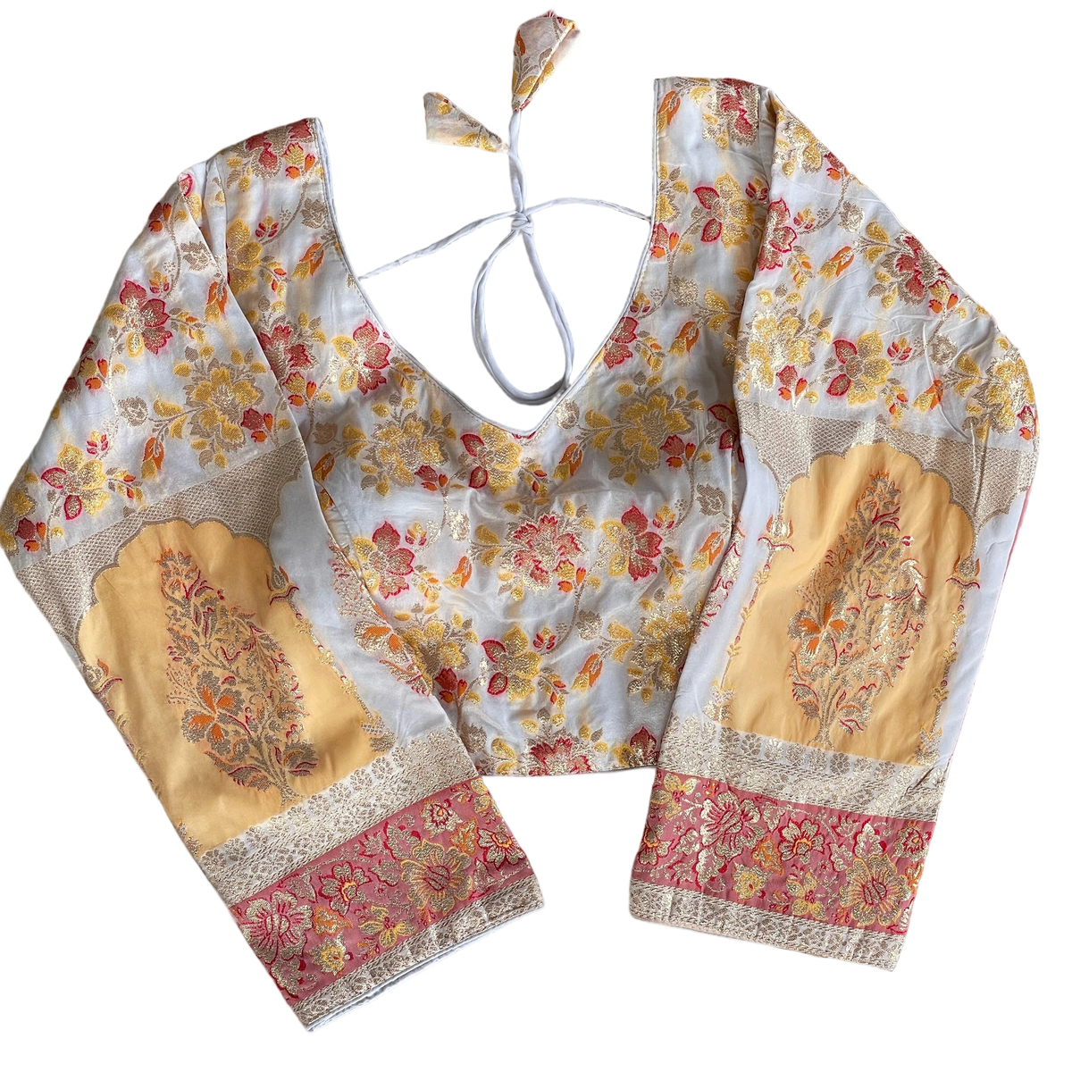 PURE DOLA SILK MULTI COLOUR WEAVING BLOUSE