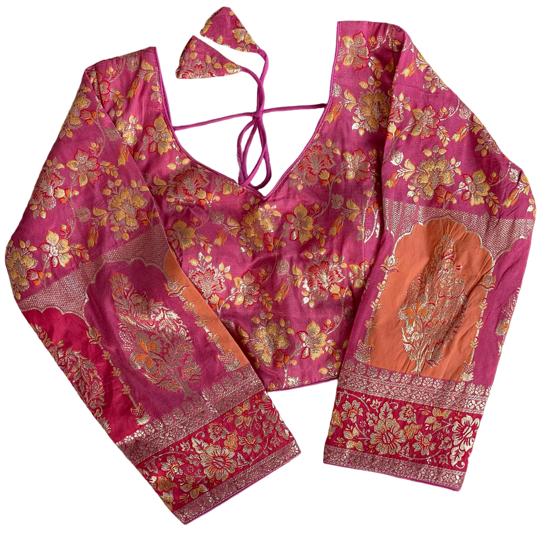 PURE DOLA SILK MULTI COLOUR WEAVING BLOUSE