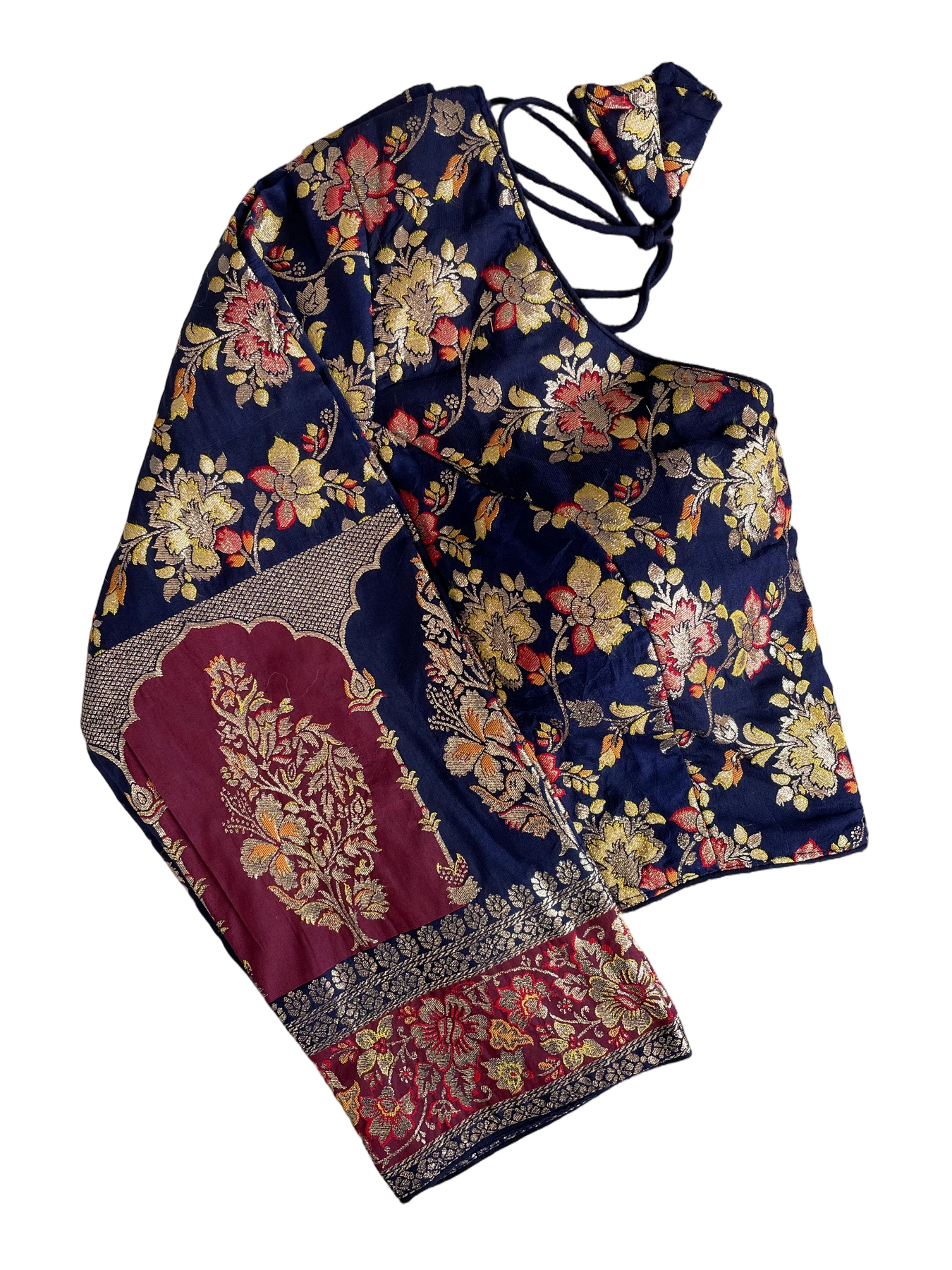PURE DOLA SILK MULTI COLOUR WEAVING BLOUSE