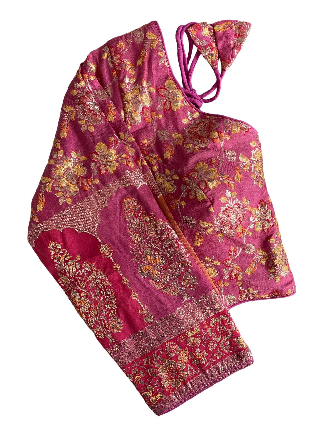 PURE DOLA SILK MULTI COLOUR WEAVING BLOUSE