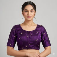 Non Padded Foil Mirror Work Readymade Blouse