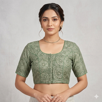 Readymade Non-Padded Ajrakh Print Blouse