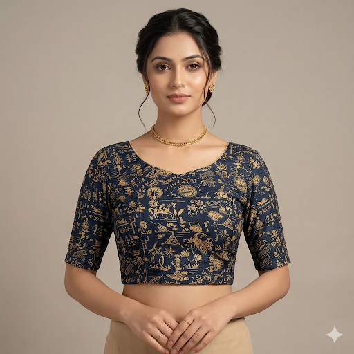 Kala Vriksha Stretch Readymade Non-Padded Blouse