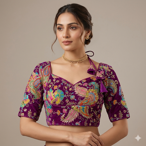 Poshak Ethnic Padded Redaymade Padded Blouse