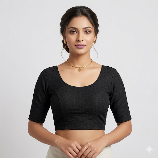 Midnight Loom Stretch Blouse