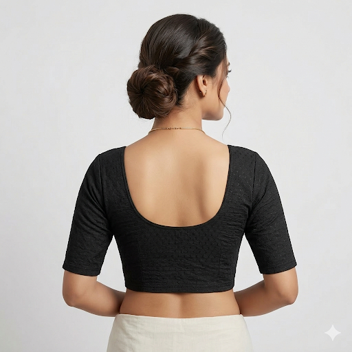 Midnight Loom Stretch Blouse