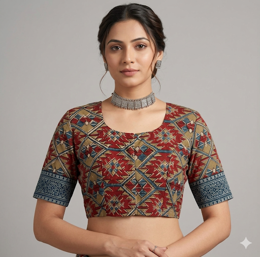 Kalamakari Readymade Blouse