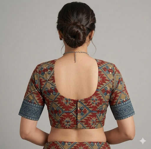 Kalamakari Readymade Blouse
