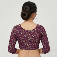 Violet Bloom Unstitched  Blouse  Piece