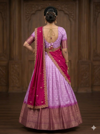 Lavanya Violet Bandhej Lehenga