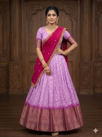 Lavanya Violet Bandhej Lehenga