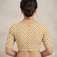 Vasundhara Dot Unstitched Blouse Piece