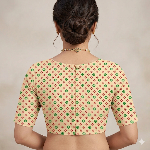 Vasundhara Dot Unstitched Blouse Piece