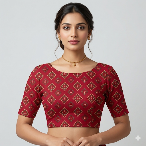 Midnight Charm Unstitched Blouse Piece