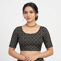 Kesari Leheriya Bloom Unstitched Blouse Piece