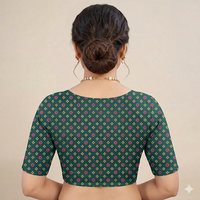 Teal Heritage Ethnic Unstitched Blouse Piece
