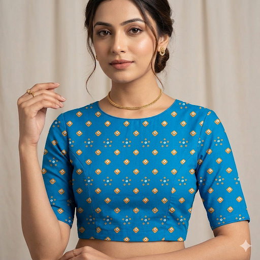 Neel Bandhani Bloom Unstitched Blouse Piece