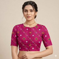 Sindura Bandhani Unstitched  Blouse Piece
