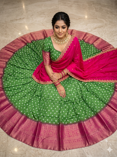 Harini Bandhej Lehenga Set