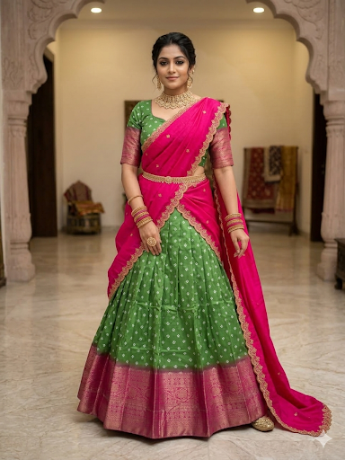 Harini Bandhej Lehenga Set