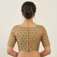 Heritage Lattice Motif Unstitched Blouse Piece