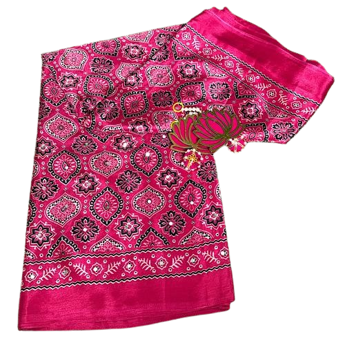 Ajrakh Print Saree
