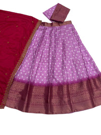 Lavanya Violet Bandhej Lehenga