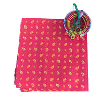Kumkum Leaf Unistitched Blouse Piece