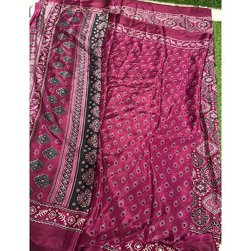 Ajrakh Print Saree