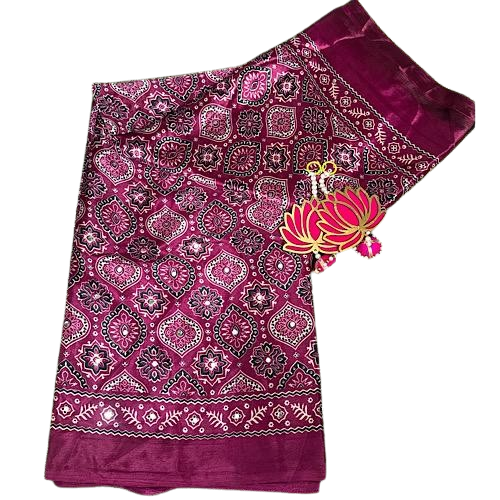 Ajrakh Print Saree